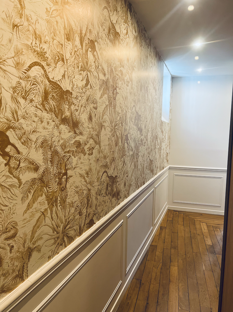 Projet Cha Paris 16 - Celine Exposto - Decoratrice d interieur - Paris IDF - soubassement papier peint