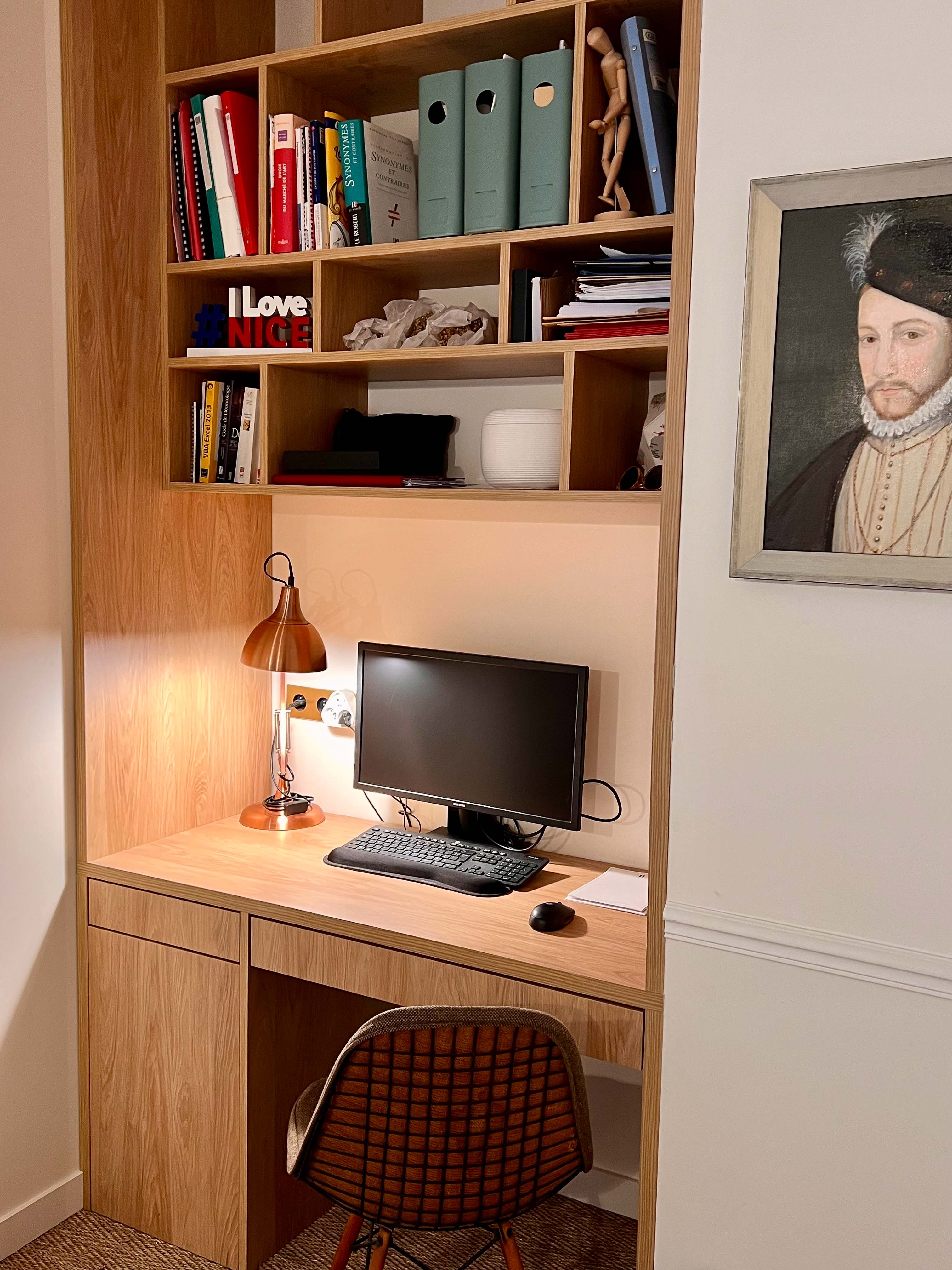 Celine Exposto - Projet LEV 75017 - Decoration Interieur - bureau sur-mesure