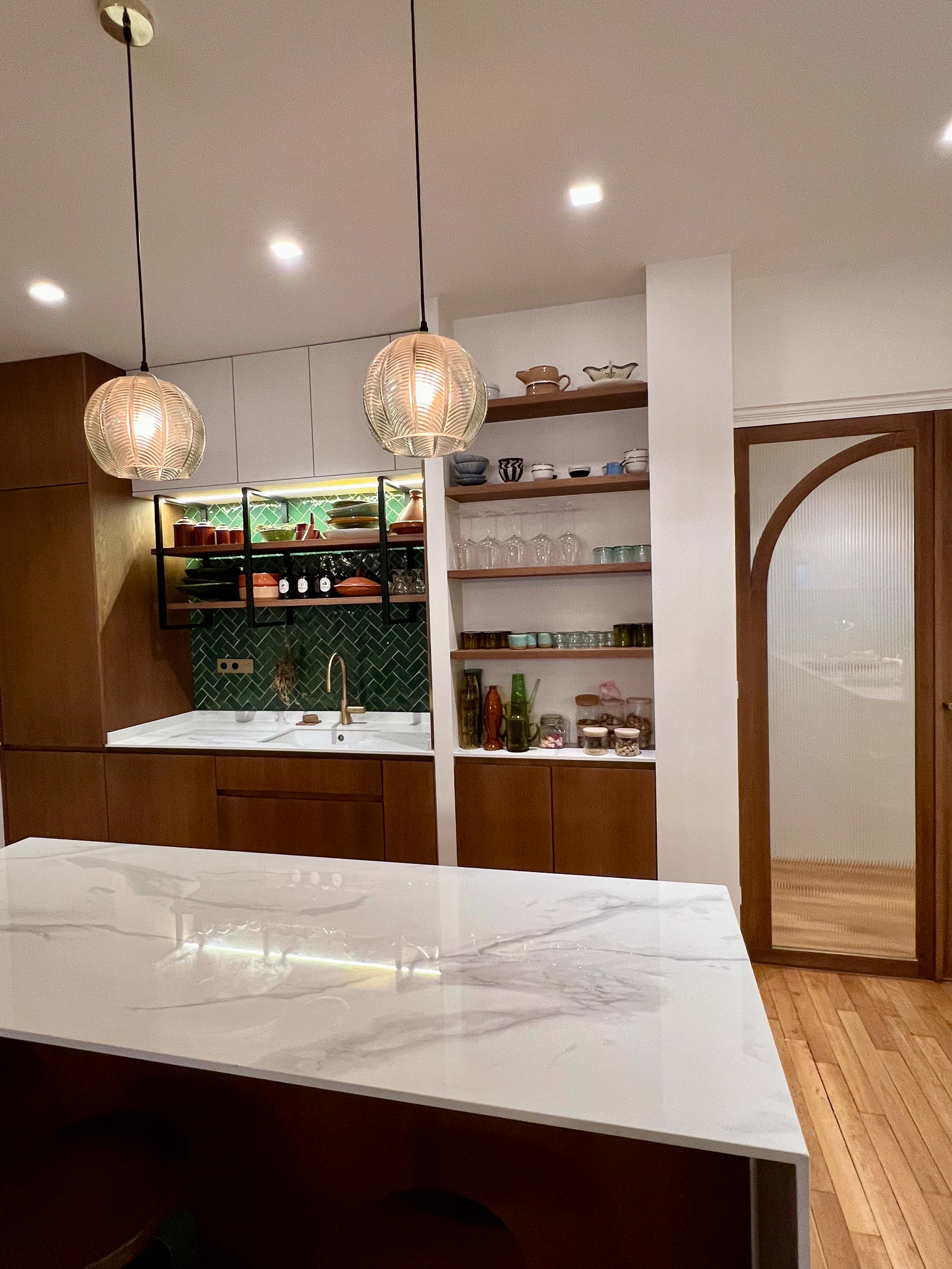 Celine Exposto - Projet LEV 75017 - Decoration Interieur - salle à manger salon cuisine