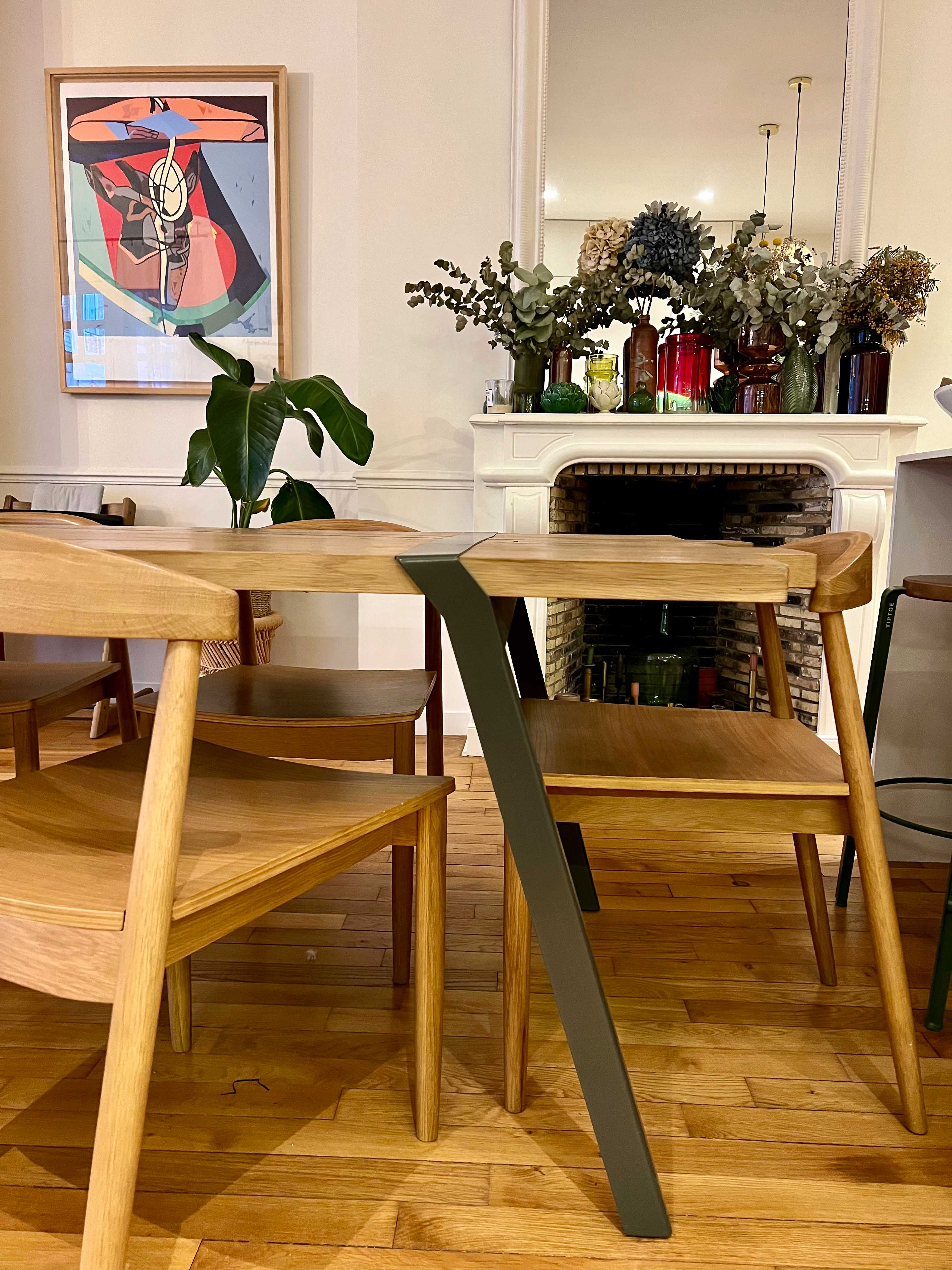 Celine Exposto - Projet LEV 75017 - Decoration Interieur - salle à manger cheminée